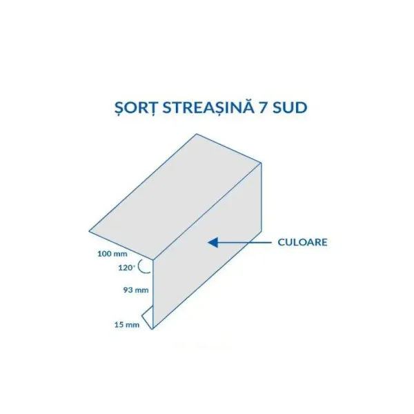 Blachotrapez Șorț streașină 7 sud